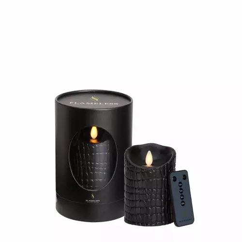 Flameless Black Crocodile Candle Flameless Candles